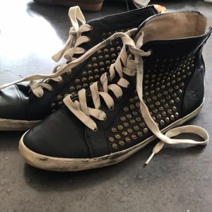 Frye leather studded high tops